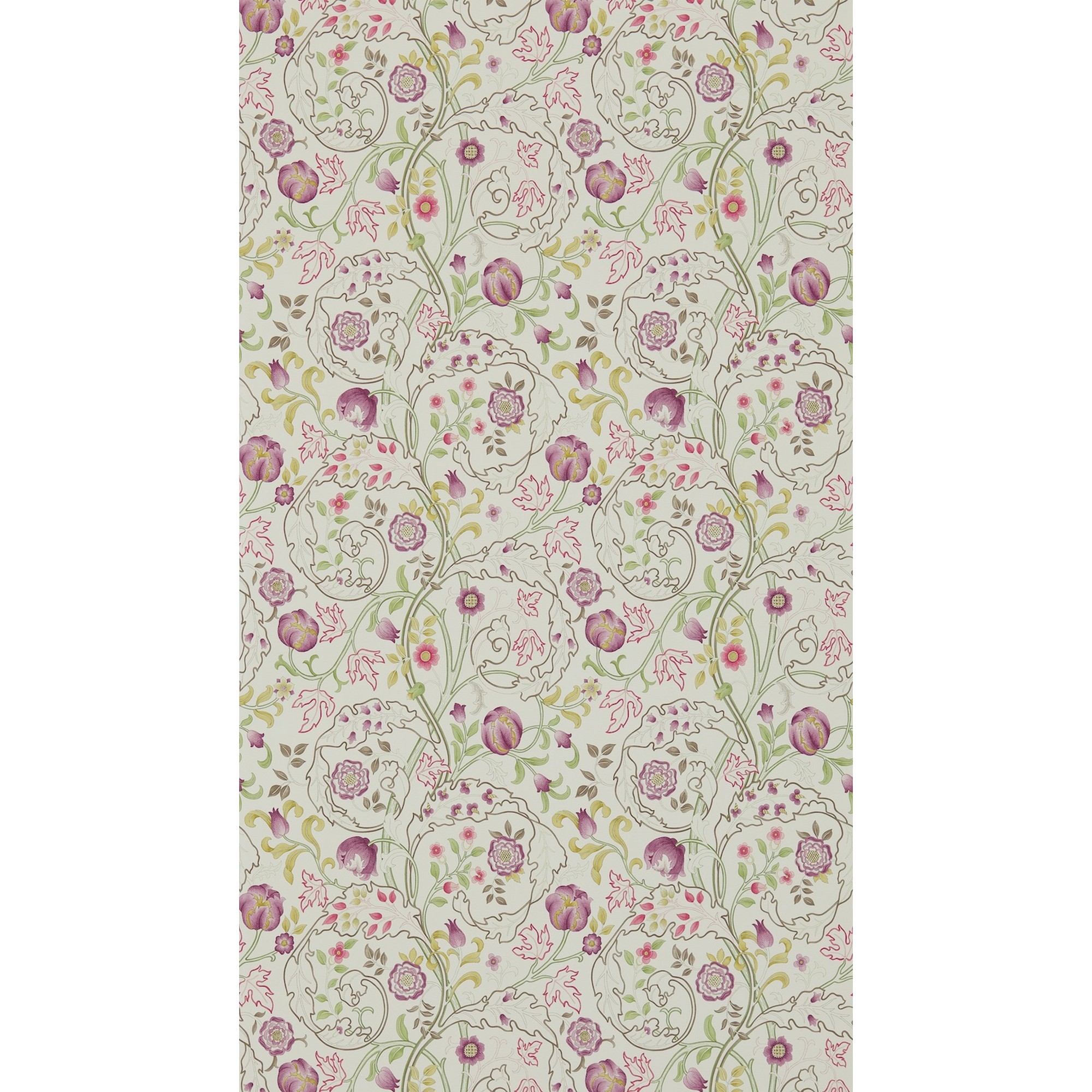 Mary Isobel Wallpaper 214727 By Morris Co In Wine Linen